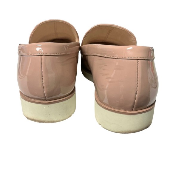 Kelly And Katie Womens Nude Faux Patent Leather Emmah Loafer Size 8 Slip On - Picture 2 of 6
